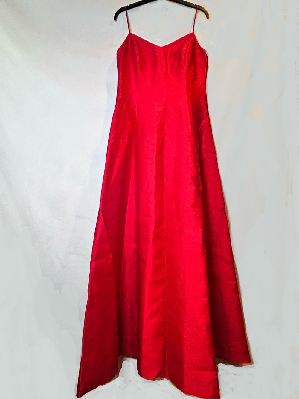 NWT Vintage Lauren Ralph Lauren Red Silk Formal Evening Gown Prom Dress Size 8 - Picture 3 of 16